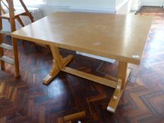 *Light Oak Refectory Table