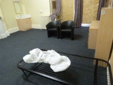 *Contents of Room E; Metal Bed Base, Two Tub Seats