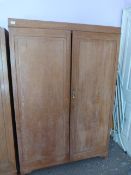 *Solid Oak Double Door Wardrobe