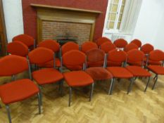 *Eighteen Red Upholstered Chairs