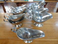 *Twelve Stainless Steel Gravy Boats