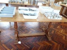 *5ft Light Oak Refectory Table