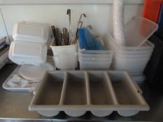 *Assorted Trays, Stainless Steel Serving Spoons, C