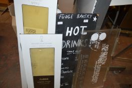 Blackboard and a Quantity of Menu Boards