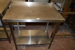 Stainless Steel Preparation Table with Shelf 90x60