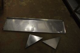 Stainless Steel Shelf with Bracket 119x30cm