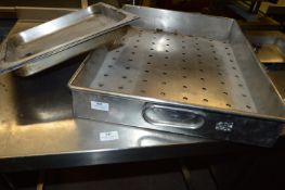 Aluminum Draining Pan and Two Small Trays