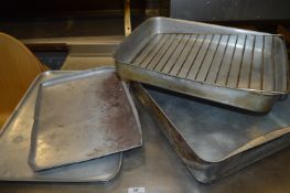 Two Aluminum Trays and Two Pans