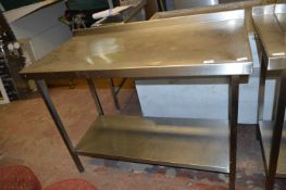 Stainless Steel Preparation Table with Shelf 119x6