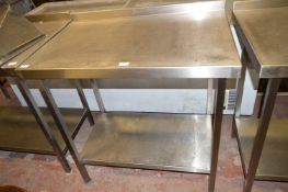 Stainless Steel Preparation Table with Shelf 91x60