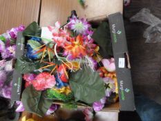 Box Containing Assorted Artificial Foliage