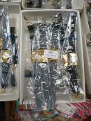 Box of Ten Gold Effect Ladies Fashion Wristwatches