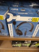 Five Orb Elite Chat Headsets (PS3 and PC Compatibl