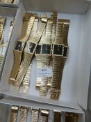 Box of Ten Ladies Yellow Metal Fashion Wristwatche