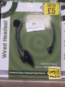 Five Orb Wired Headsets (Xbox 360 Compatible)