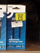 Five Orb 3m LED Charge Cables (PS4 Compatible)