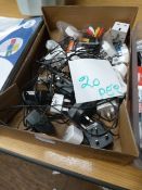 Box Containing Assorted Apple and Other Chargers