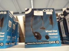 Four Orb Wired Chat Headsets (PS4 Compatible)