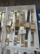 Box of Ten Ladies Yellow Metal Fashion Wristwatche