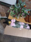 Box of Assorted Artificial Foliage