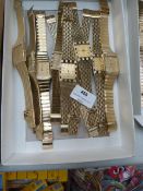 Box of Ten Ladies Yellow Metal Fashion Wristwatche