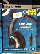 Five Orb Elite Chat Headsets (PS4 Compatible)