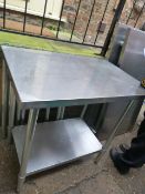 *Stainless Steel Two Tier Table 48
