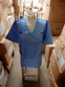 *Box Containing 39 HA2453 Light Blue Tunics Size:12 Short