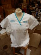 *Box Containing 7 HA2361 White Tunics Size:0 Regular