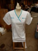 *Box Containing 28 HA2368 White Tunics Size:12 Long