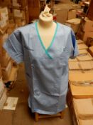 *Box Containing 32 HA2414 Light Blue Tunics Size:28 Regular