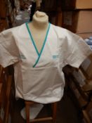 *Box Containing HA2352 White Tunic Tops 14x 5XS Short and 11x Medium Short
