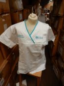 *Box Containing 16 HA2361 White Tunics Size:40 Short