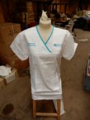 *Box Containing 37 HA2368 White Tunics Size:20 Short
