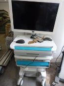 *Polycom HDX 8000 Video Conferencing System With Camera, Speakers And Remote Control on Ergotron Wor