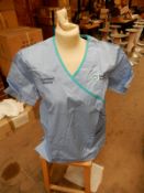 *Box Containing 34 HA2453 Light Blue Tunics Size:22 Regular