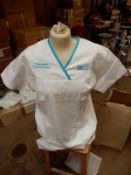 *Box Containing 40 HA2361 White Tunics Size:16 Regular