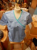 *Box Containing 32 HA2453 Light Blue Tunic Tops Size:18 Regular