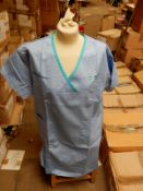 *Box Containing 15 HA2414 Light Blue Tunics Size:20 Short