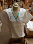 *Box Containing HA2368 Female White Tunics Sizes:32 and 38