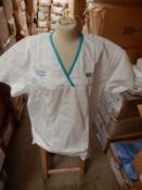 *Box Containing 28 HA2727 White Tunics Size:18 Long