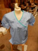*Box Containing 32 HA2453 Light Blue Tunics Size:14 Regular