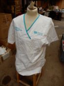 *Box Containing 40 HA2368 White Tunics Size:18 Long