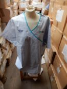 *Box Containing 15 HA241 Blue & White Striped Tunics Size:26 Regular