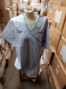 *Box Containing 45 HA2441 Blue & White Striped Tunic Tops Size:24 Regular