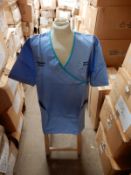 *Box Containing 30 HA2453 Light Blue Tunics Size:14 Short
