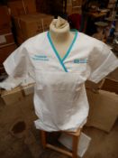 *Box Containing 40 HA2361 White Tunics Size:12 Short
