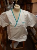 *Box Containing 45 HA2352 White Tunic Tops Size: Large Short