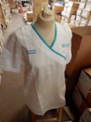 *Box Containing 38 HA2360 White Tunics Size:12 Short