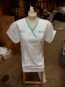 *Box Containing HA2368 White Tunics 12x Size:0 Long and 12x Size:2 Long